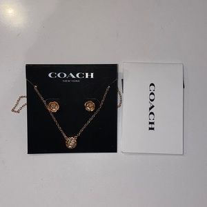 Coach earring and necklace set